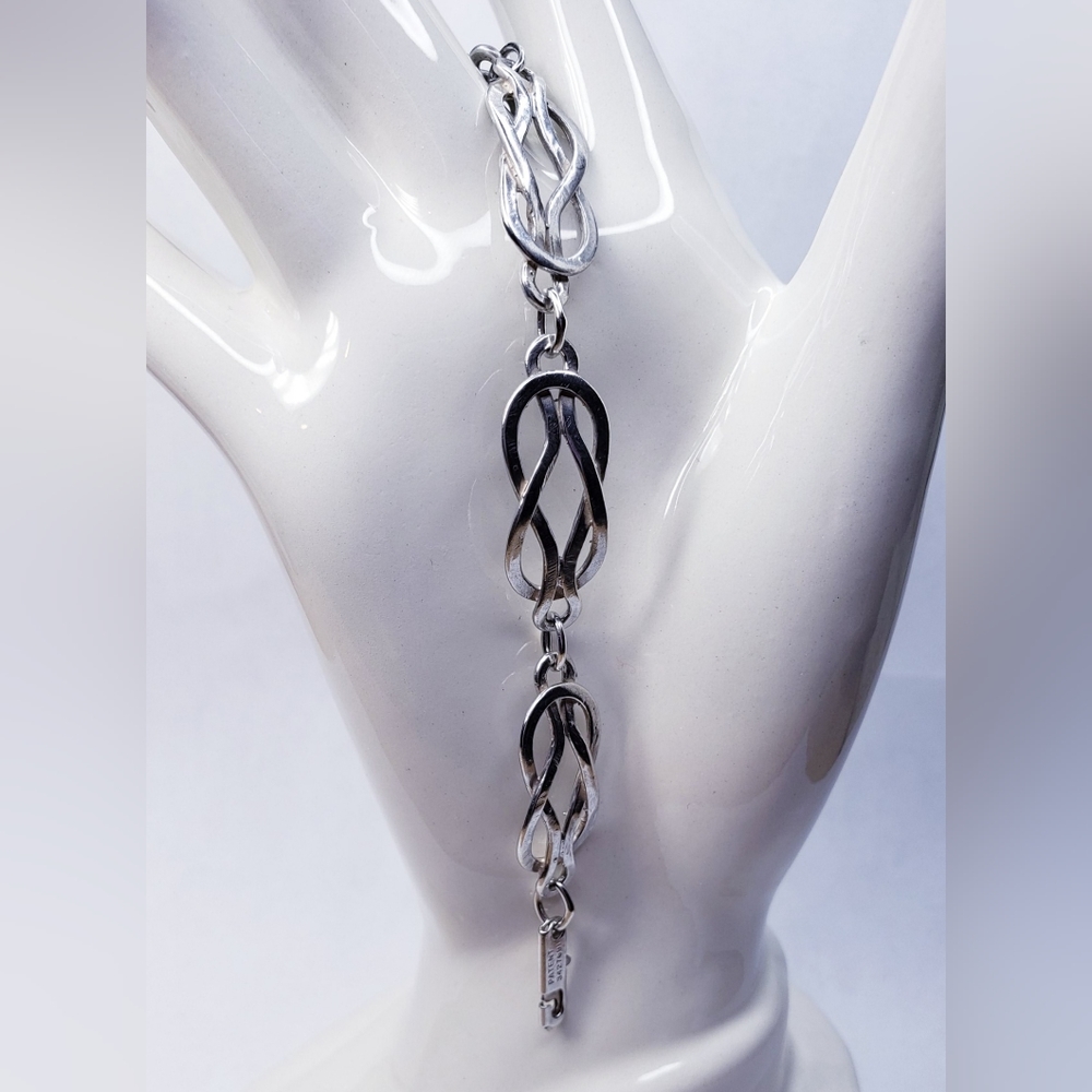 Davian Celtic Love Knot Sterling Silver Bracelet 7.25"